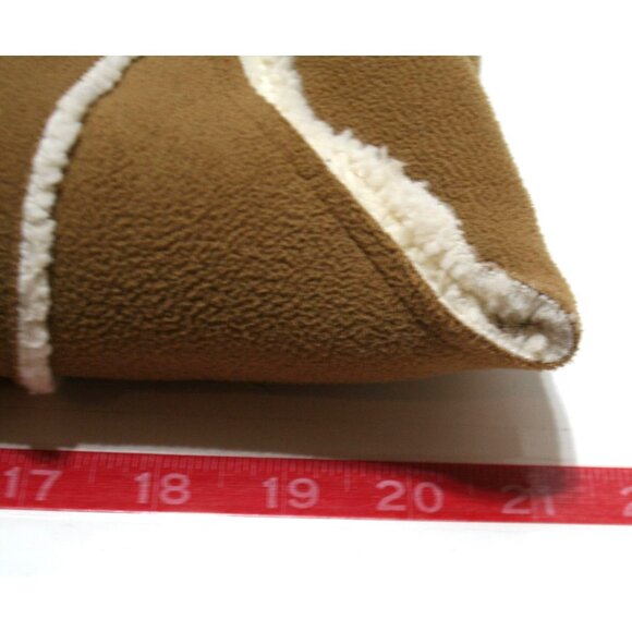 Ralph Lauren Traditional Clothing Womens L Faux Suede Sherpa Lined Hoodie Vest - Picture 6 of 7